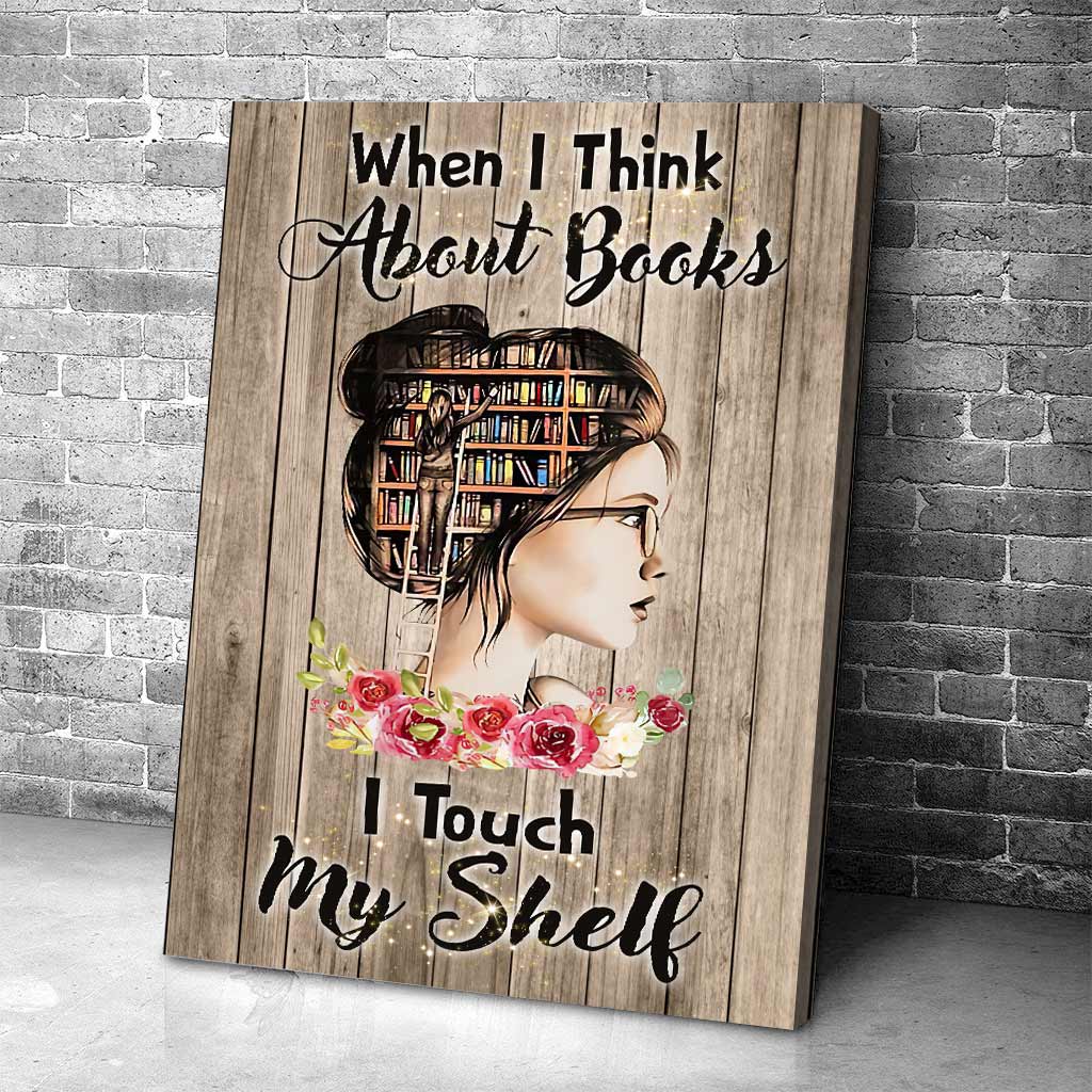 Wenn ich an Bücher denke – Leinwand und Poster