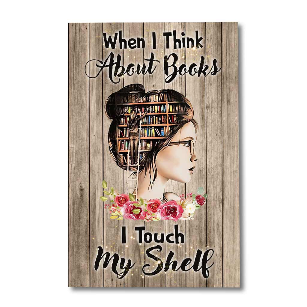 Wenn ich an Bücher denke – Leinwand und Poster