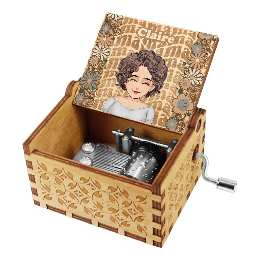 Retro Mama - Personalized Mother's Day Mother Hand Crank Music Box