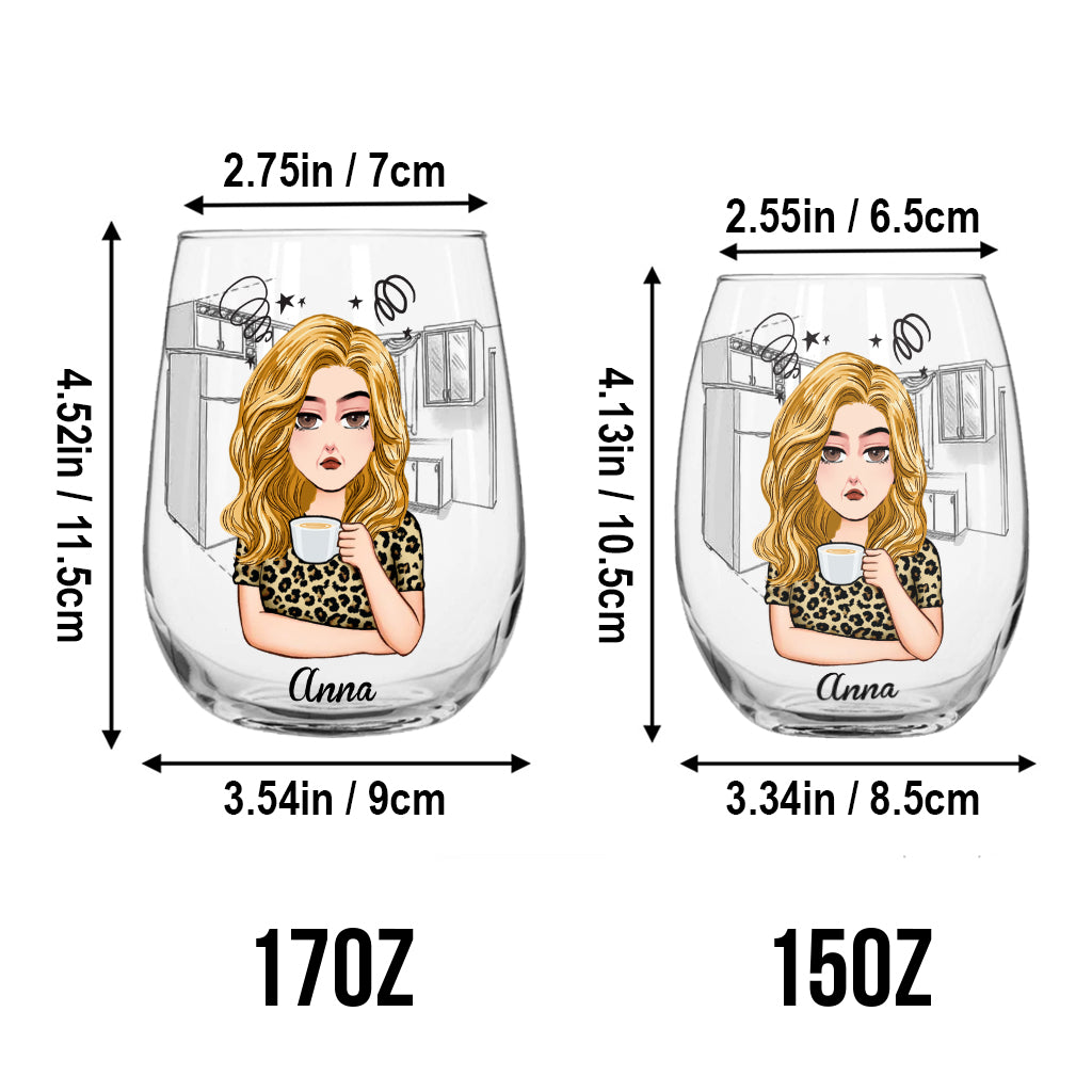 Mama Mommy Mom Bruh - Personalized Mother's Day Mother All Over Wine Glass