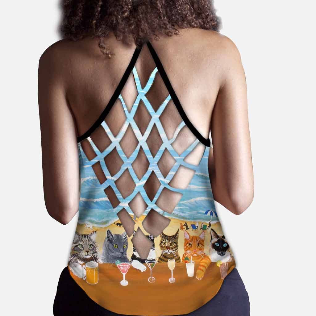 Sommer am Strand – Tanktop mit Katzenkreuz