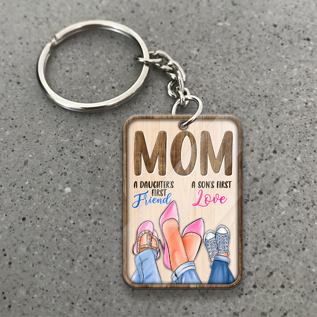 Mom First Friend First Love - Mother Keychain (Printed On Both Sides)