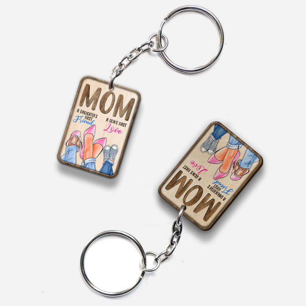 Mom First Friend First Love - Mother Keychain (Printed On Both Sides)