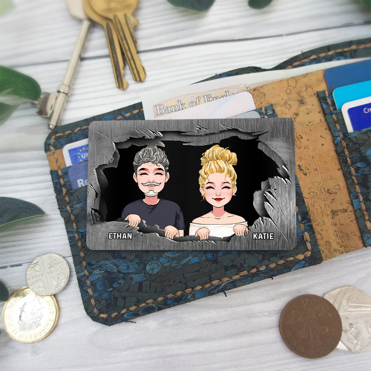 Thanks For Being My Hero - Personalized Father Wallet Insert Card