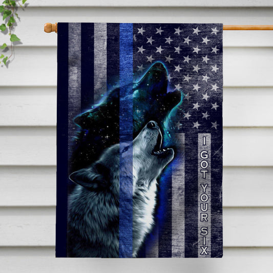 I Got Your Six - Independence Day Police Officer House Flag