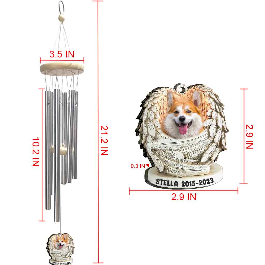 Mein Engel – Geschenk für Hundebesitzer und Katzenbesitzer – Personalisiertes Windspiel