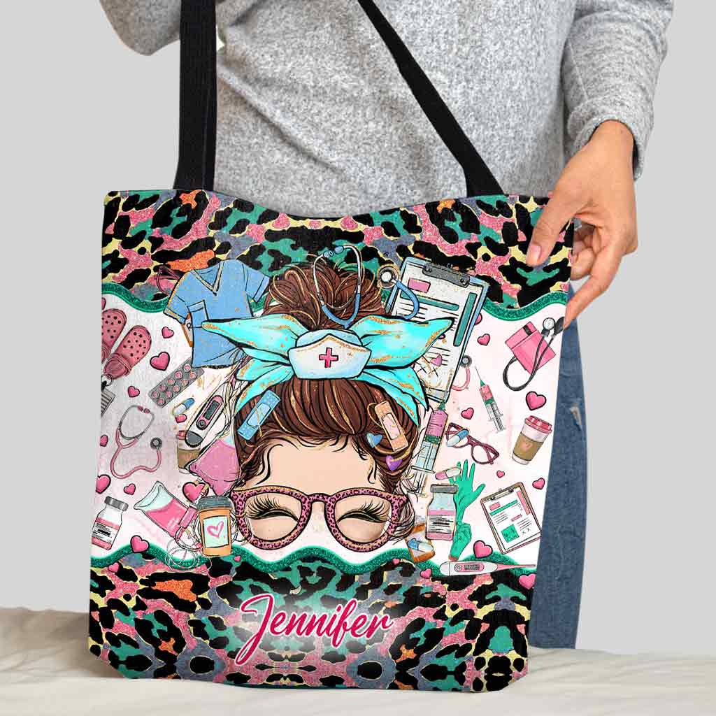 Vie d'infirmière - Sac fourre-tout personnalisé pour infirmière