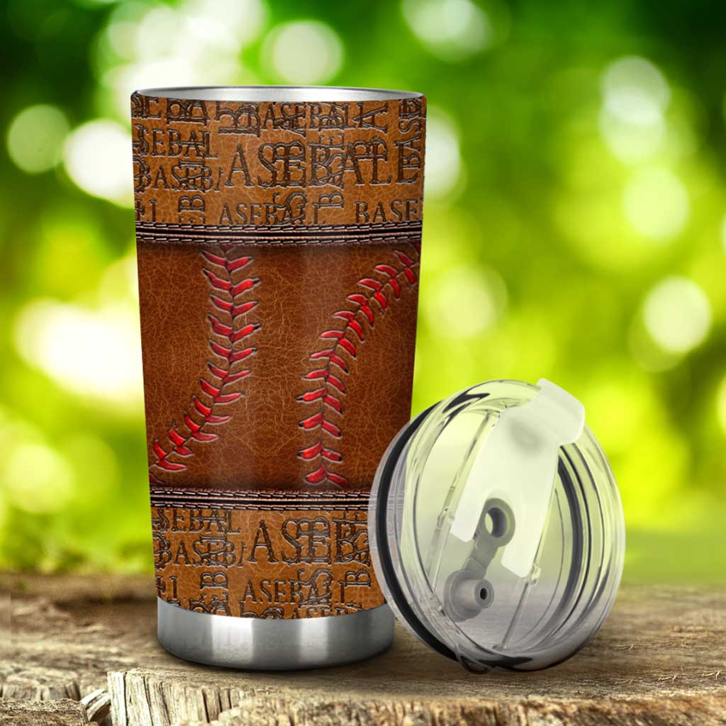 Baseball-bedruckter Lederbecher