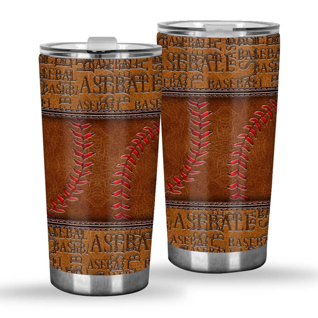 Baseball-bedruckter Lederbecher