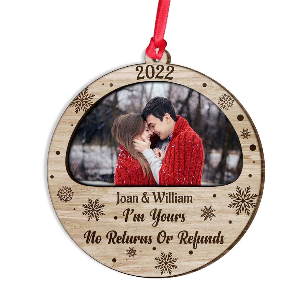 I'm Yours - Personalized Christmas Couple Layered Wood Ornament