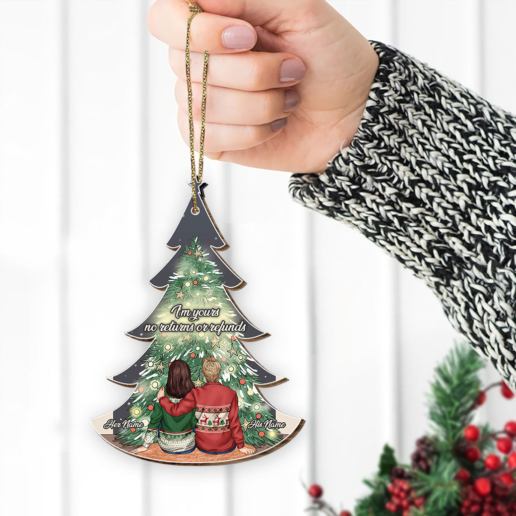 When We Get To The End Of Our Lives Together - Personalized Christmas Couple Wooden Card Pop Out Ornament