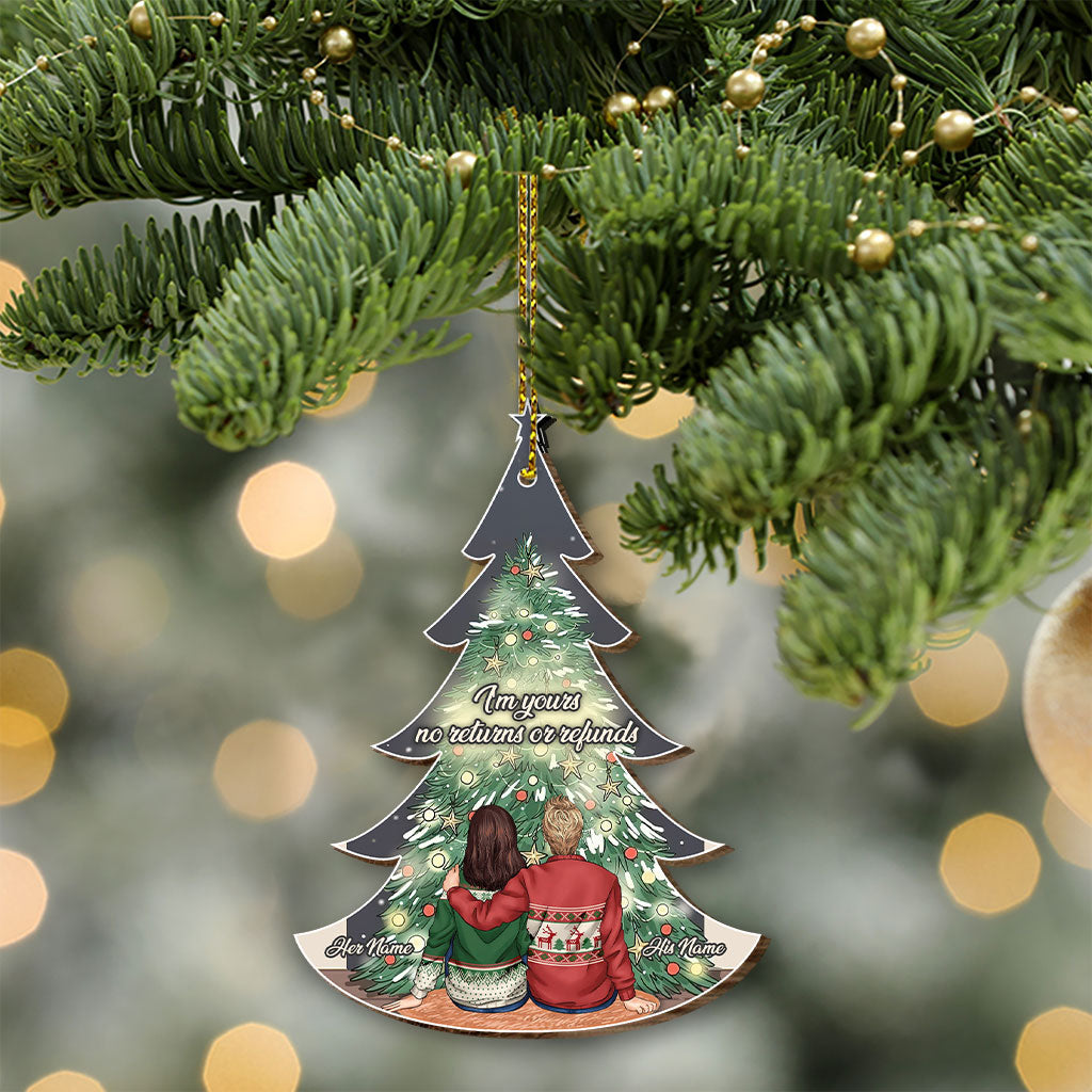 When We Get To The End Of Our Lives Together - Personalized Christmas Couple Wooden Card Pop Out Ornament