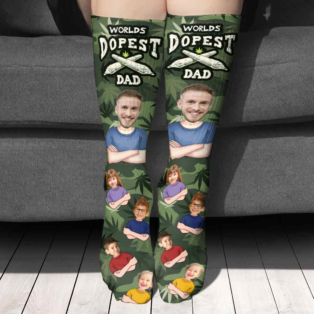 World's Dopest Dad - Personalized Weed Socks