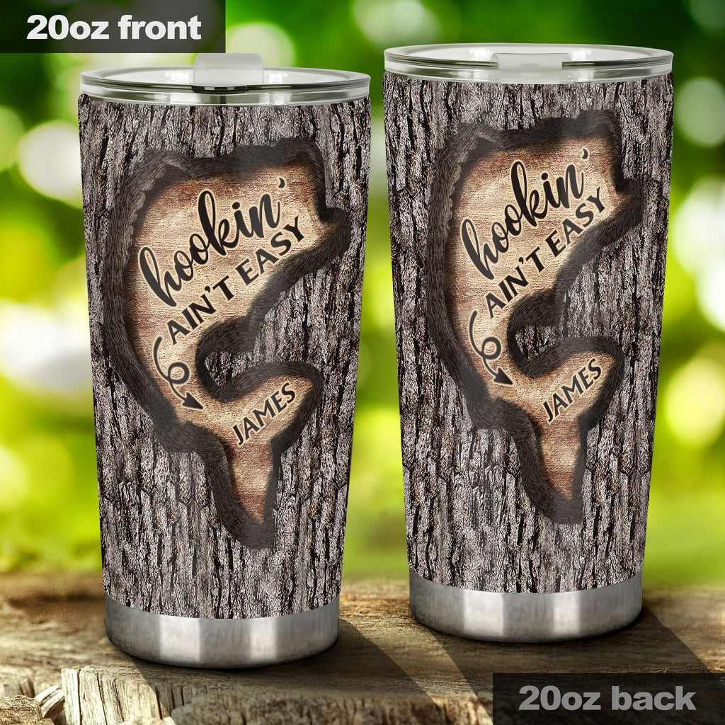 Love Fishing Tree Carving - Personalized Fishing Tumbler