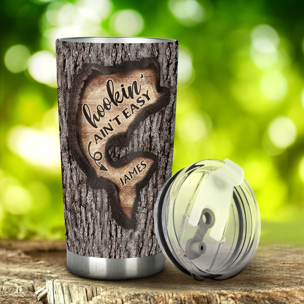 Love Fishing Tree Carving - Personalized Fishing Tumbler