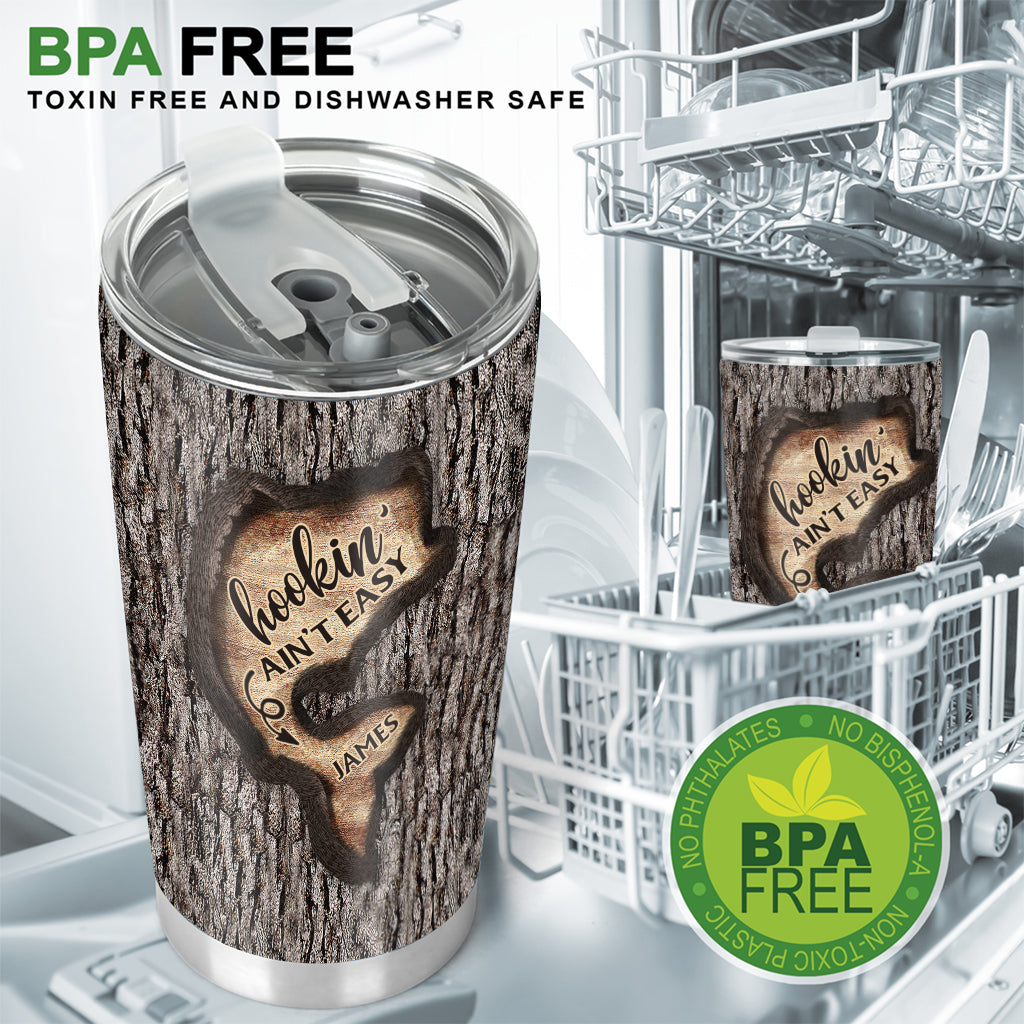 Love Fishing Tree Carving - Personalized Fishing Tumbler