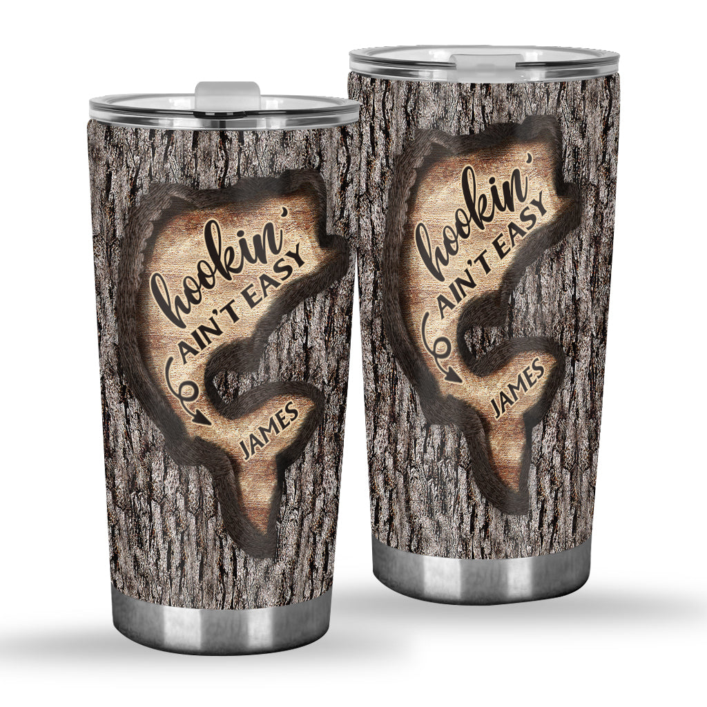 Love Fishing Tree Carving - Personalized Fishing Tumbler