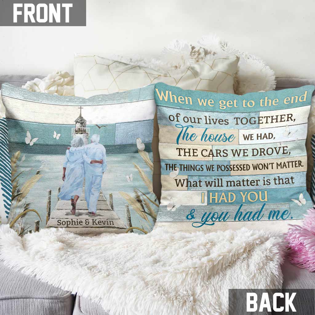 I Love You Forever And Always - Personalized Couple Throw Pillow