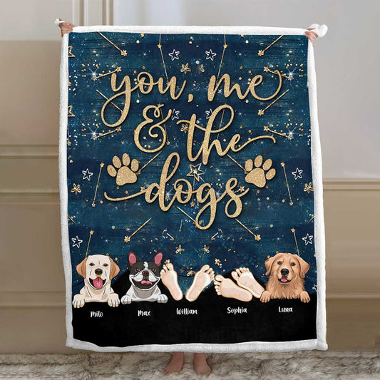 Couverture personnalisée pour couples avec chiens
