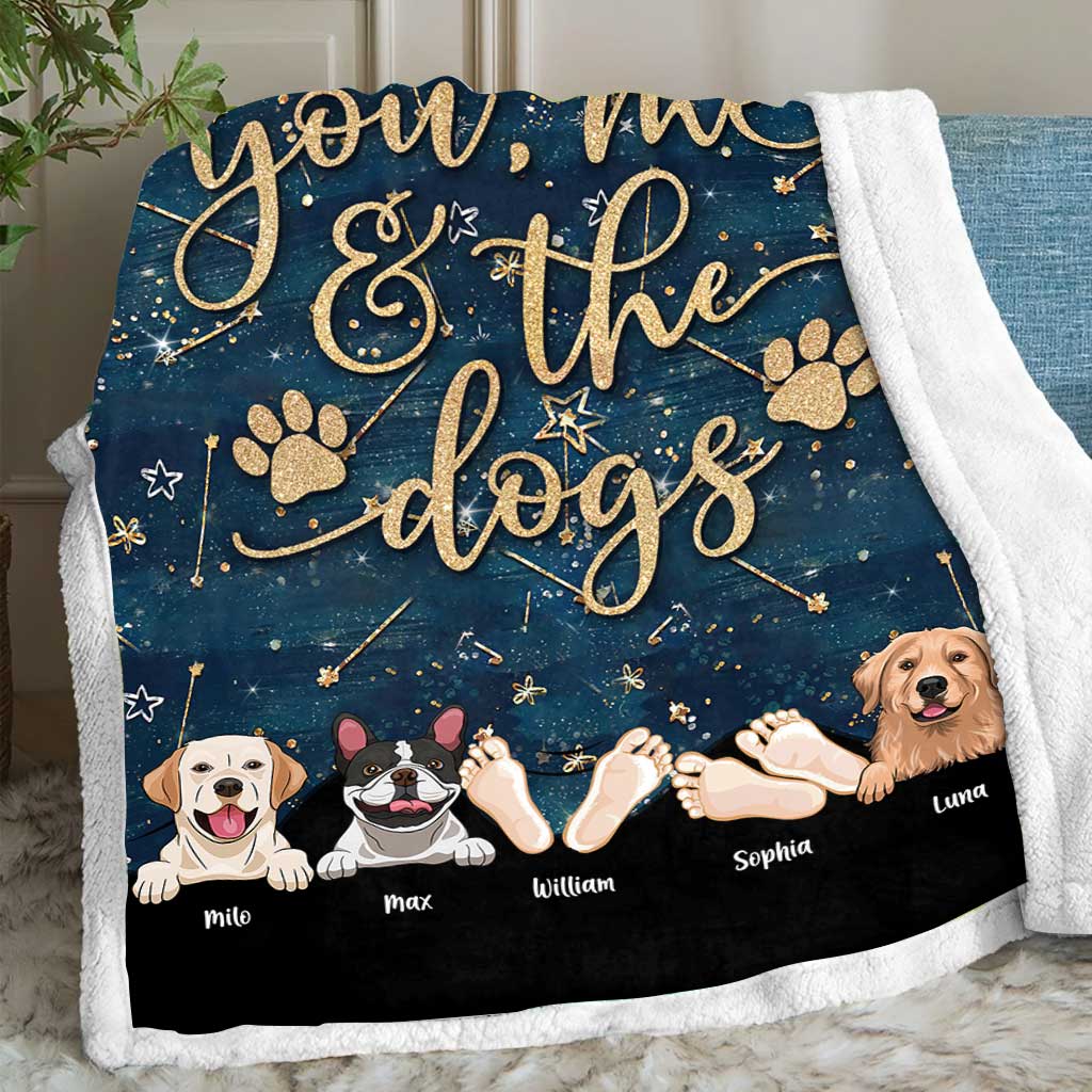 Couverture personnalisée pour couples avec chiens