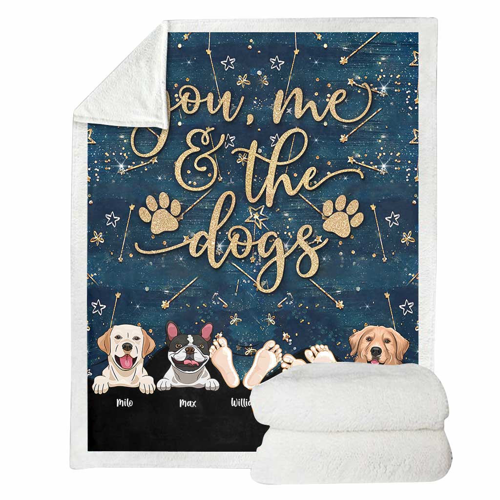 Couverture personnalisée pour couples avec chiens