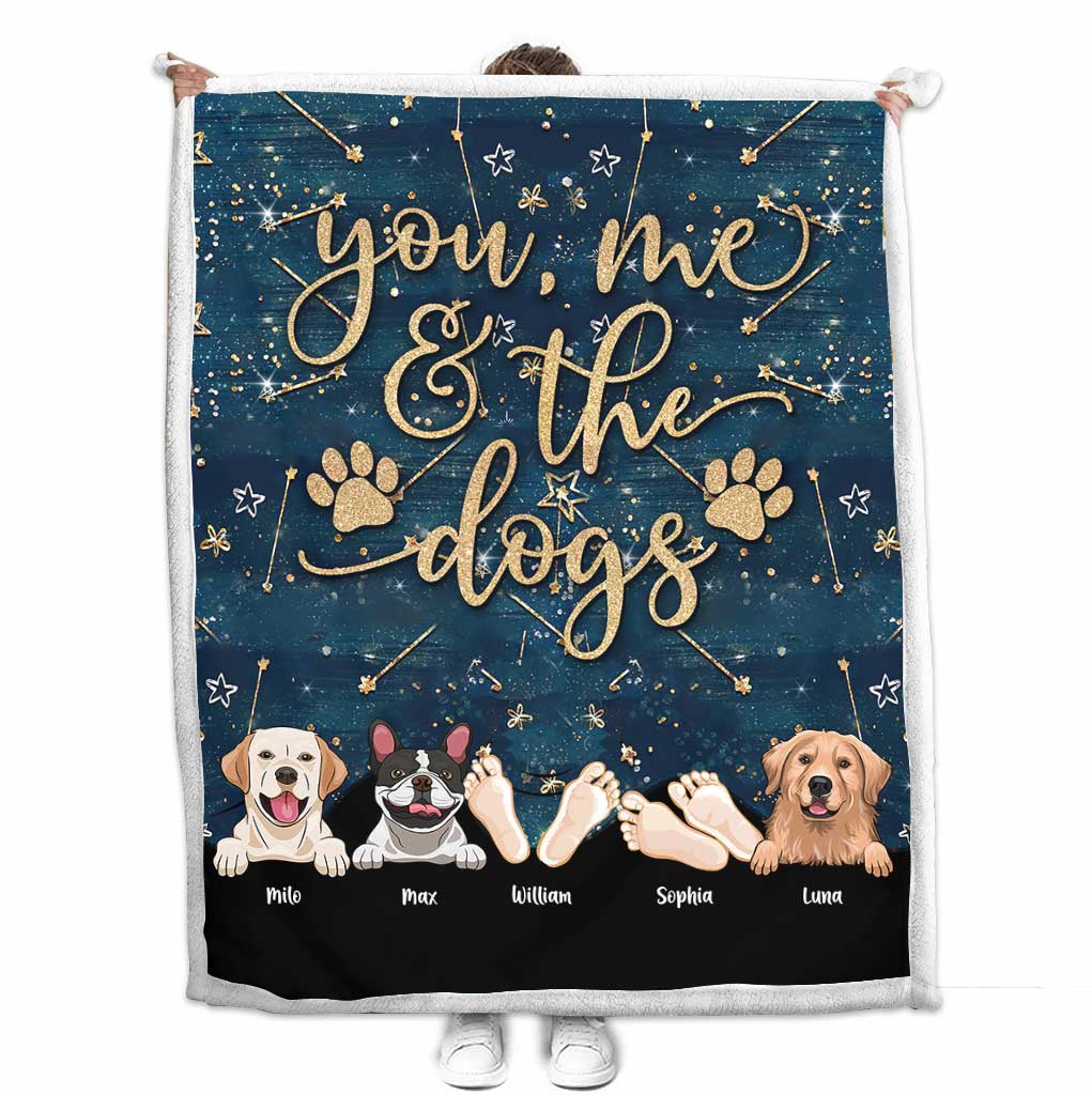 Couverture personnalisée pour couples avec chiens
