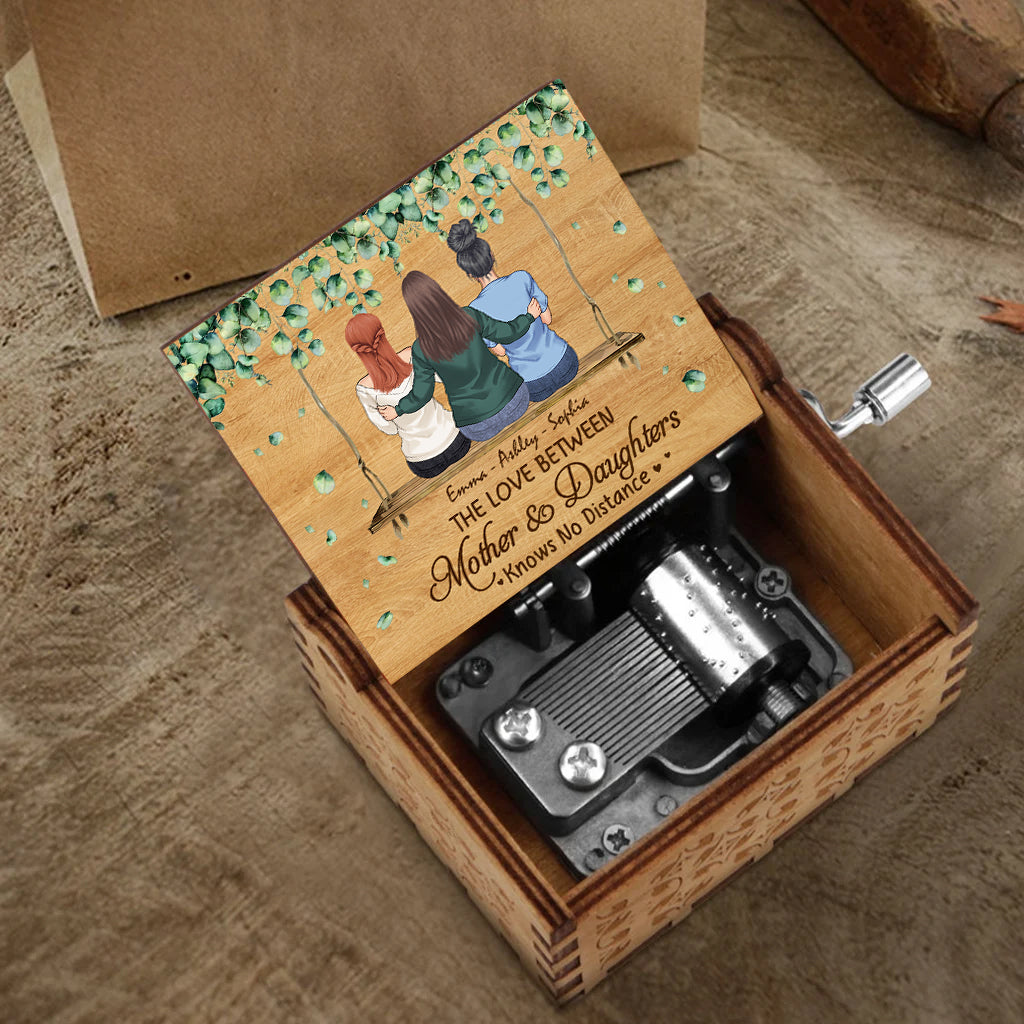 Mother And Daughter - Personalized Mother Hand Crank Music Box