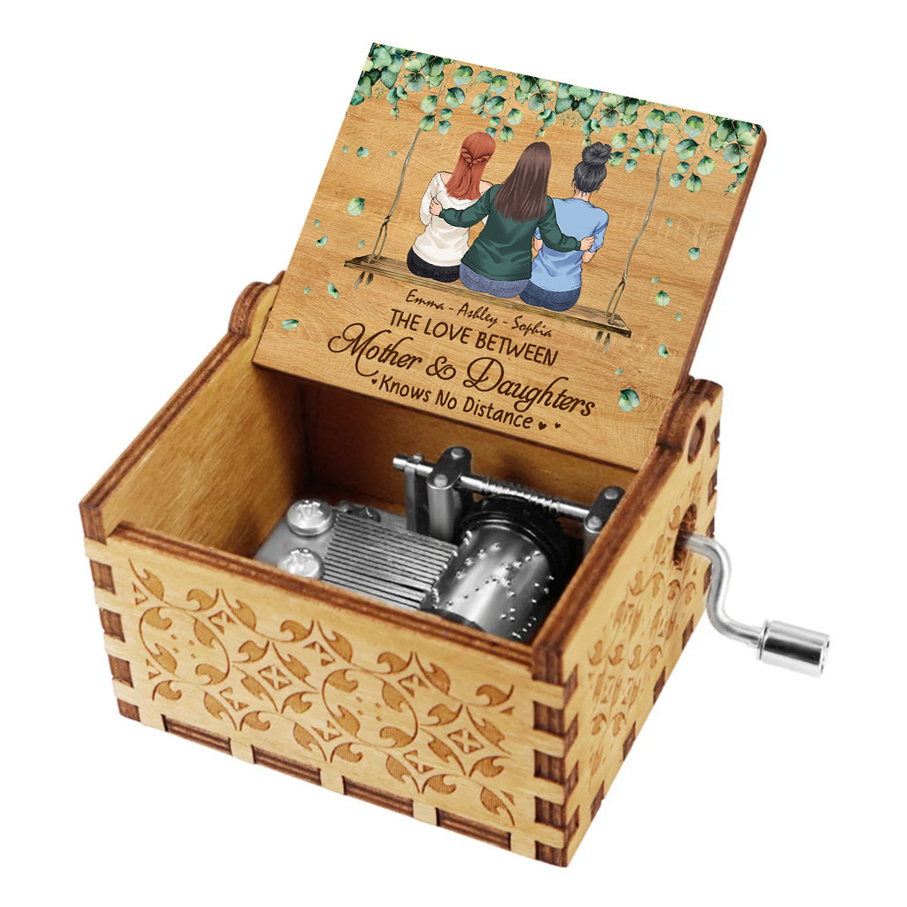 Mother And Daughter - Personalized Mother Hand Crank Music Box