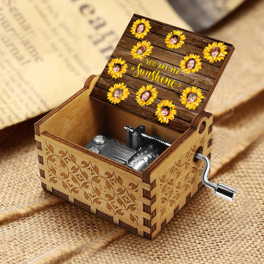 You Are My Sunshine - Gift for mom, grandma - Personalized Hand Crank Music Box