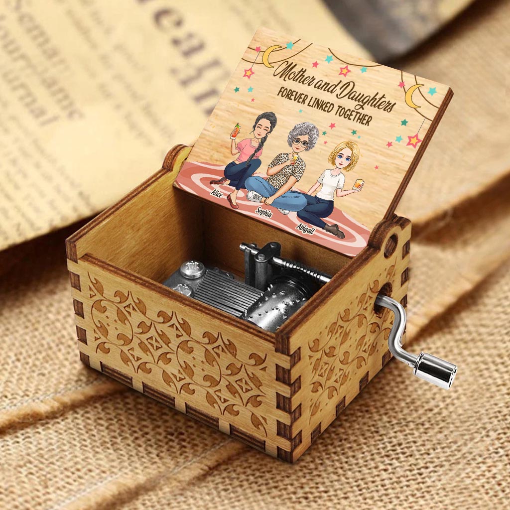 Forever Linked Together - Personalized Mother's Day Mother Hand Crank Music Box