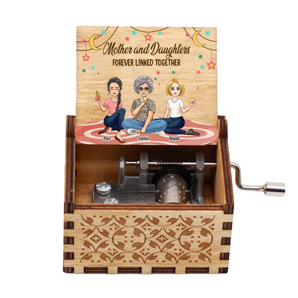 Forever Linked Together - Personalized Mother's Day Mother Hand Crank Music Box