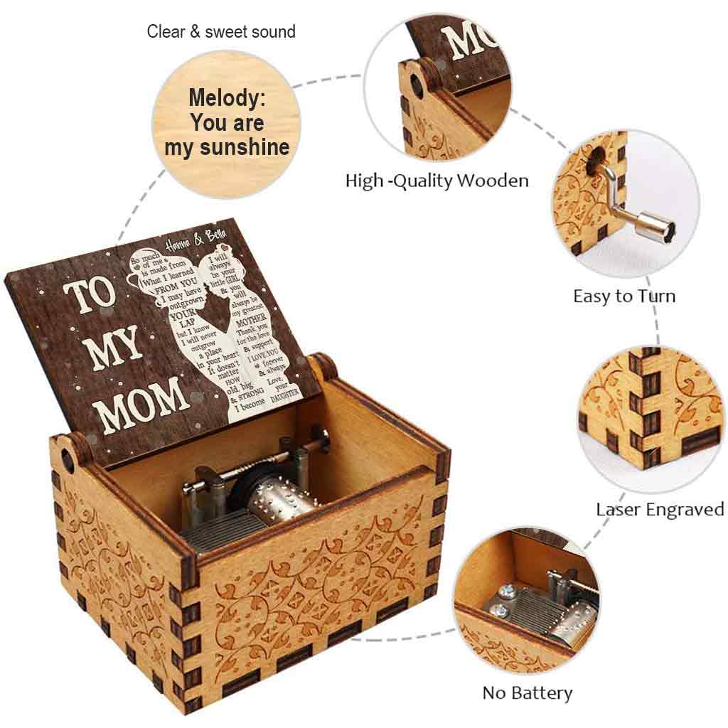 To My Mom - Personalized Mother's Day Mother Hand Crank Music Box