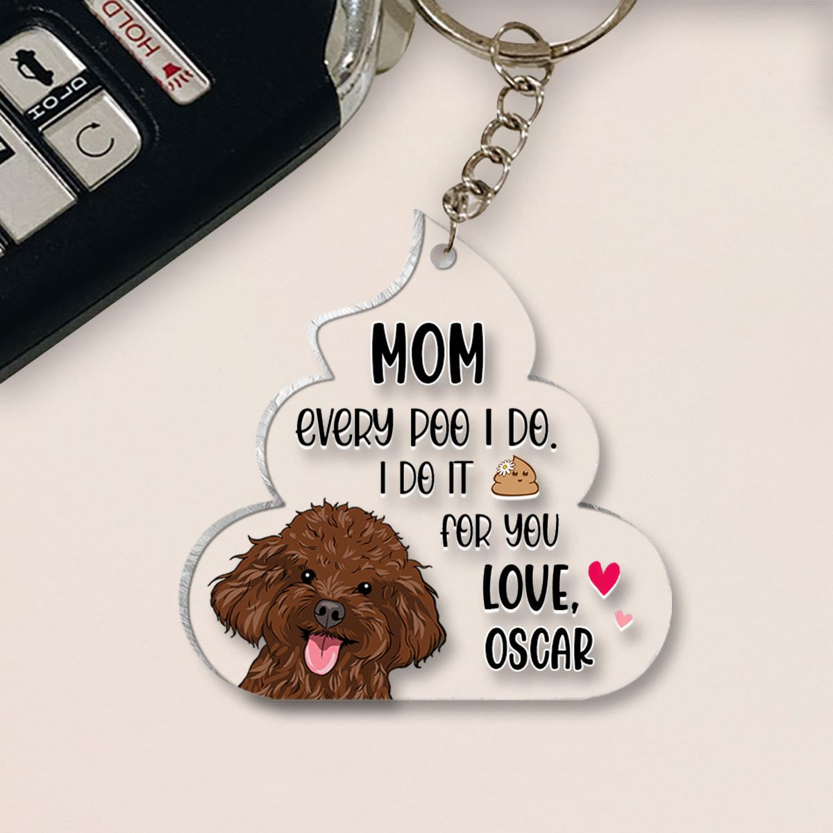 Jeder Hundehaufen, den ich für dich mache – Hundegeschenk für Hundeliebhaber – Personalisierter Schlüsselanhänger