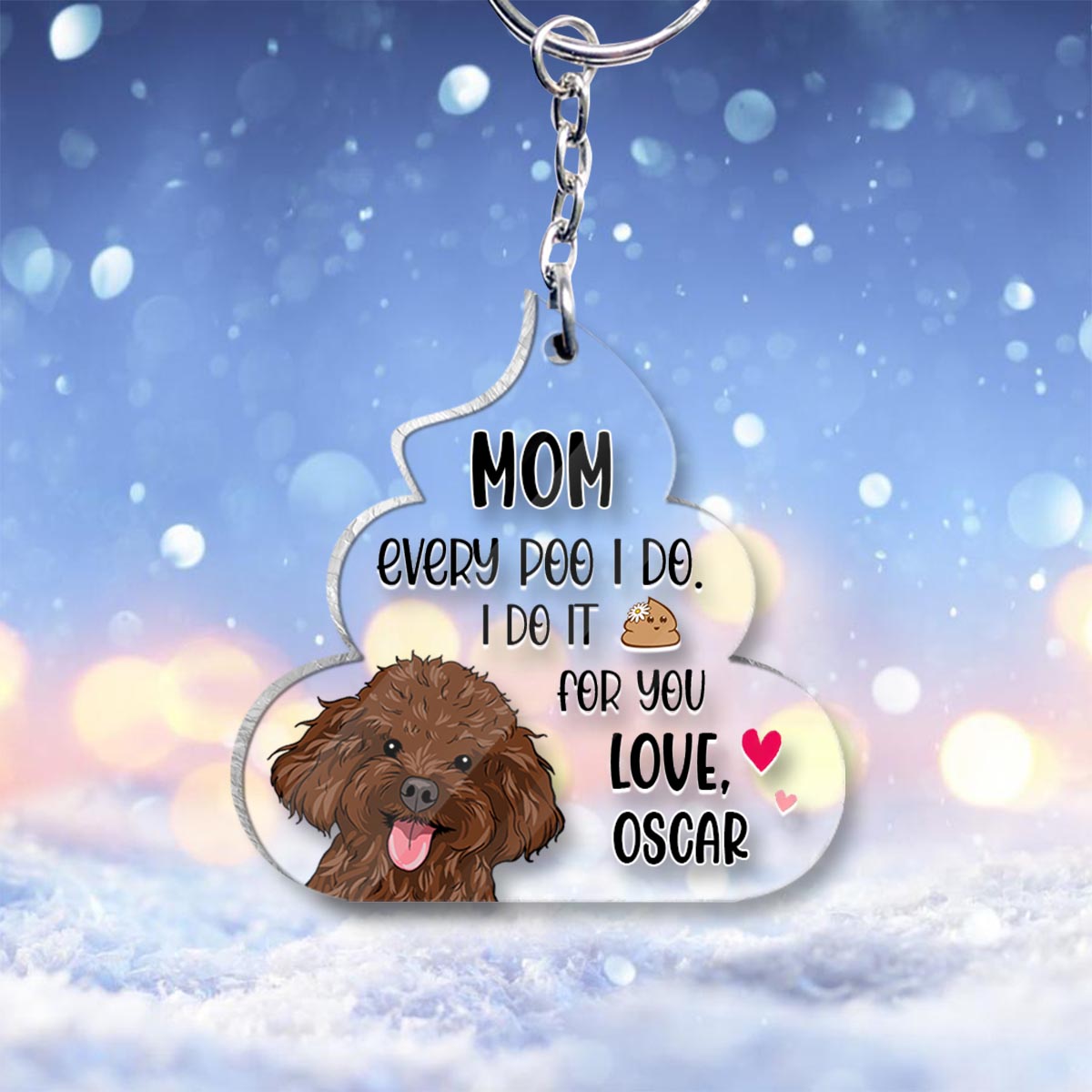 Jeder Hundehaufen, den ich für dich mache – Hundegeschenk für Hundeliebhaber – Personalisierter Schlüsselanhänger
