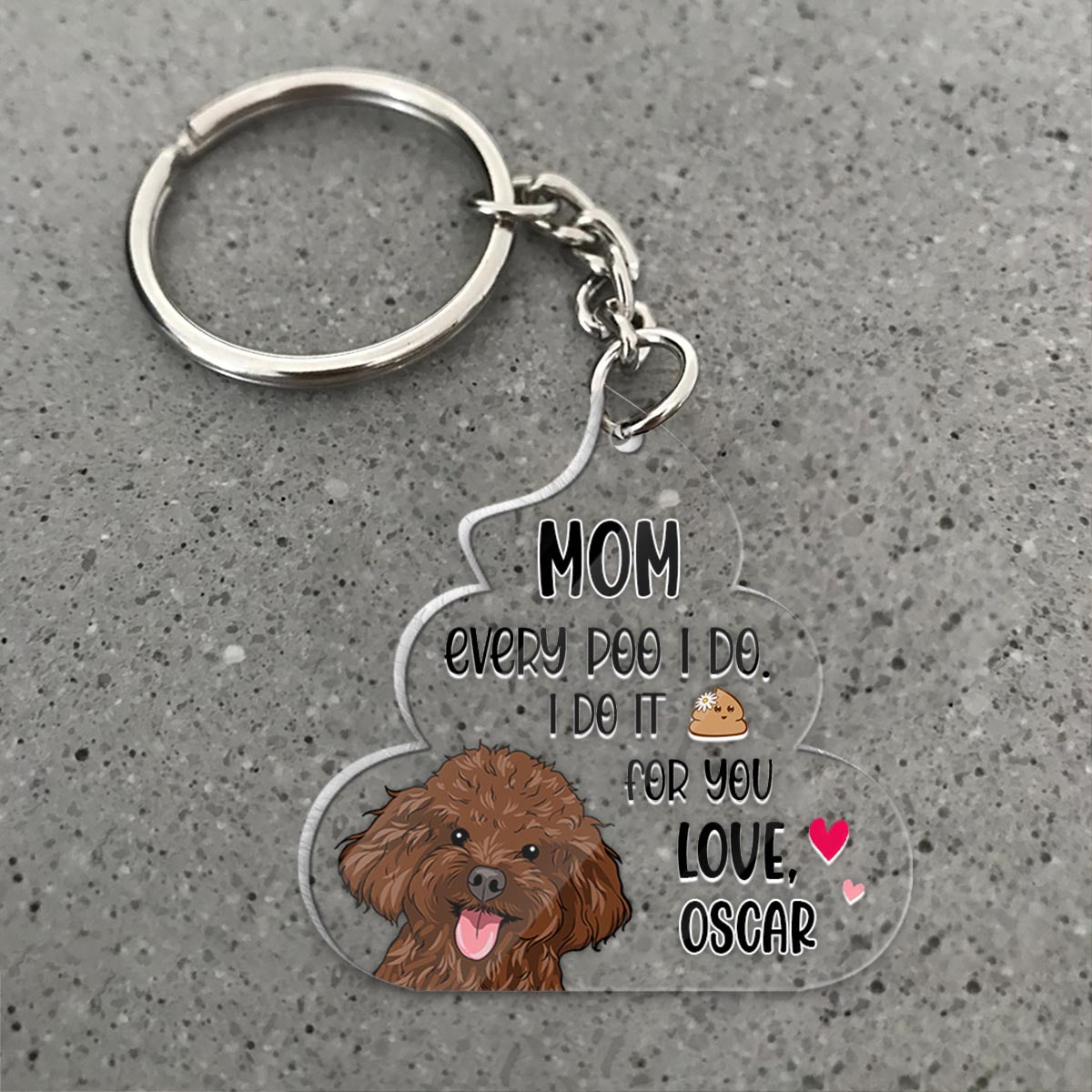Jeder Hundehaufen, den ich für dich mache – Hundegeschenk für Hundeliebhaber – Personalisierter Schlüsselanhänger