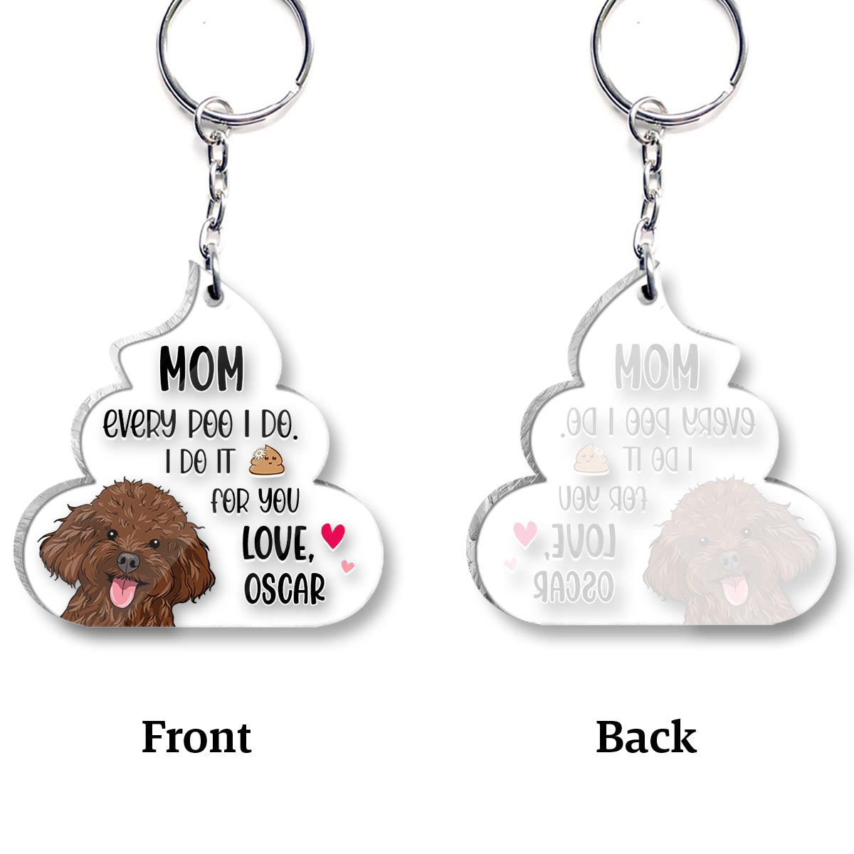 Jeder Hundehaufen, den ich für dich mache – Hundegeschenk für Hundeliebhaber – Personalisierter Schlüsselanhänger