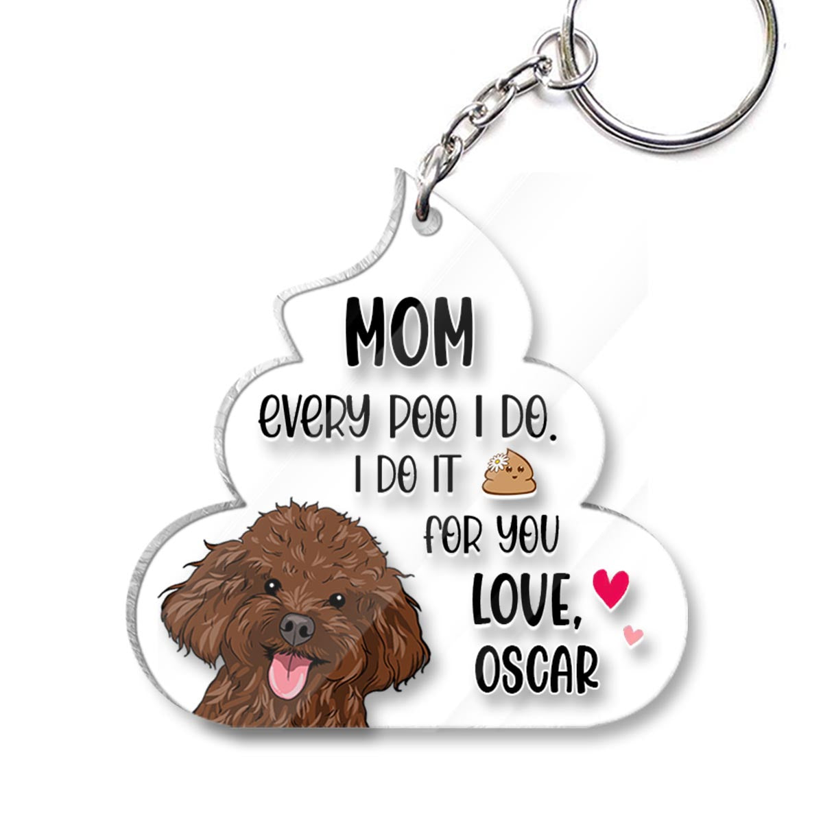 Jeder Hundehaufen, den ich für dich mache – Hundegeschenk für Hundeliebhaber – Personalisierter Schlüsselanhänger