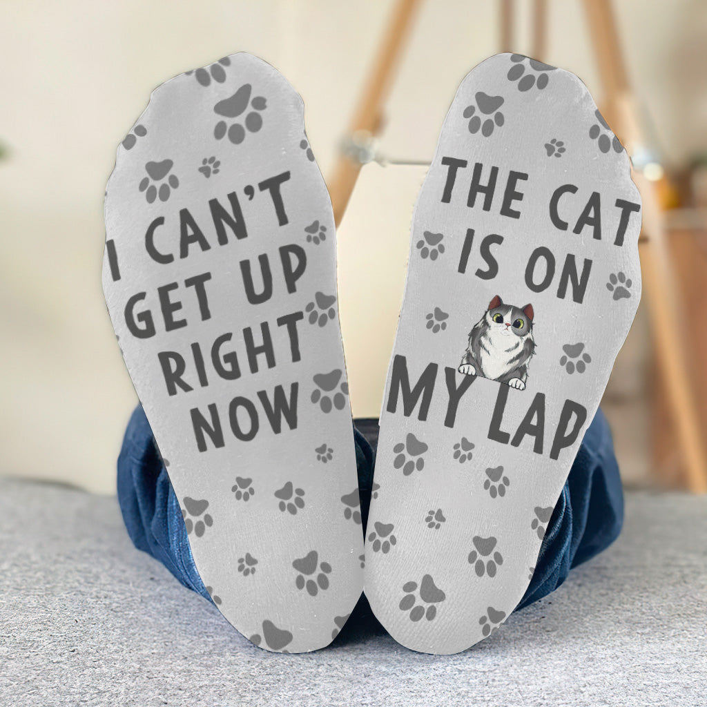 Ich kann jetzt aufstehen – Katzengeschenk für Hundeliebhaber – Personalisierte Socken