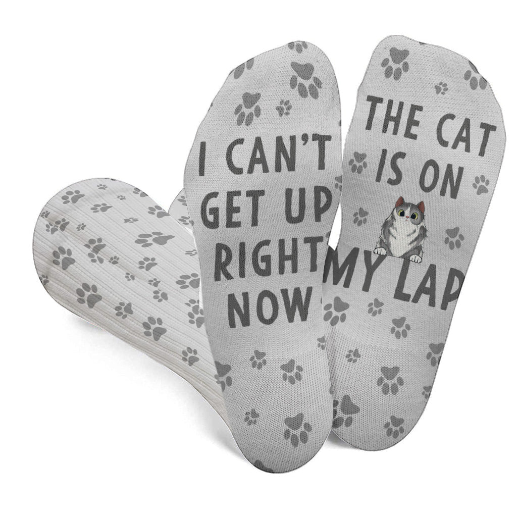 Ich kann jetzt aufstehen – Katzengeschenk für Hundeliebhaber – Personalisierte Socken