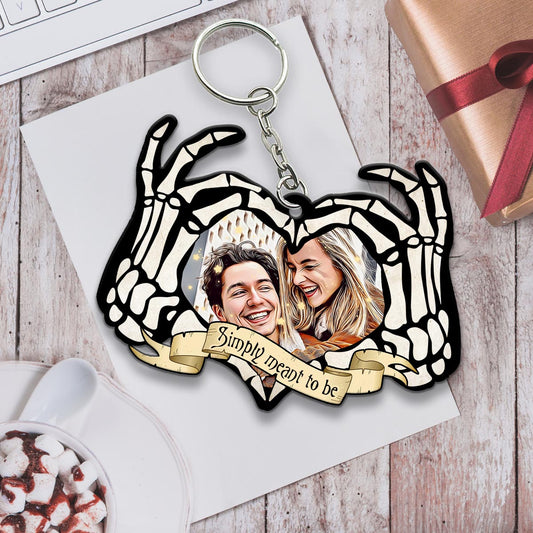 Simply Meant To Be - Personalized Couple Keychain