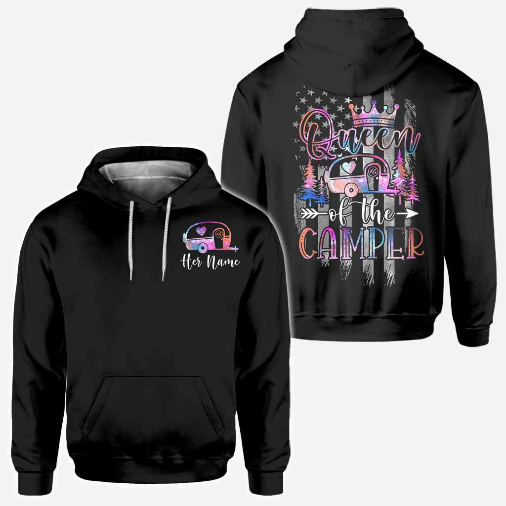 Camper King Camper Queen - T-shirt et sweat à capuche personnalisés sur le thème du camping