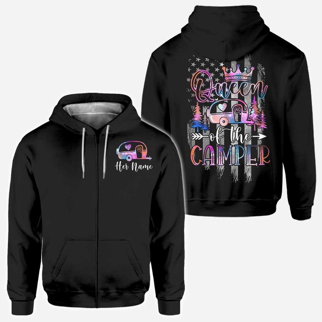 Camper King Camper Queen - T-shirt et sweat à capuche personnalisés sur le thème du camping