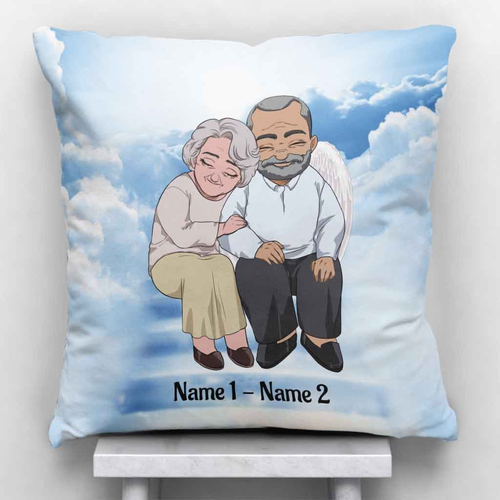 I'm A Proud Wife Memorial - Personalized Couple Throw Pillow
