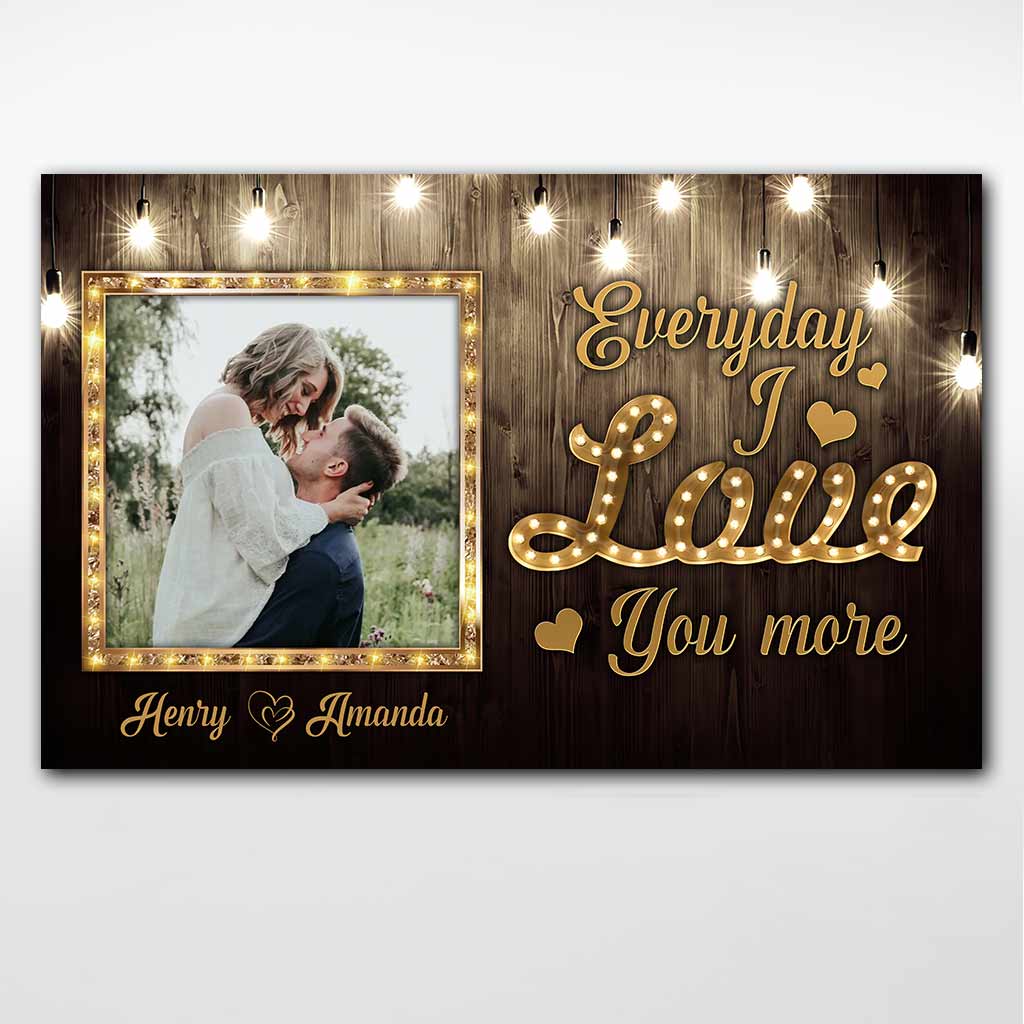 Love You More - Personalized Couple Poster