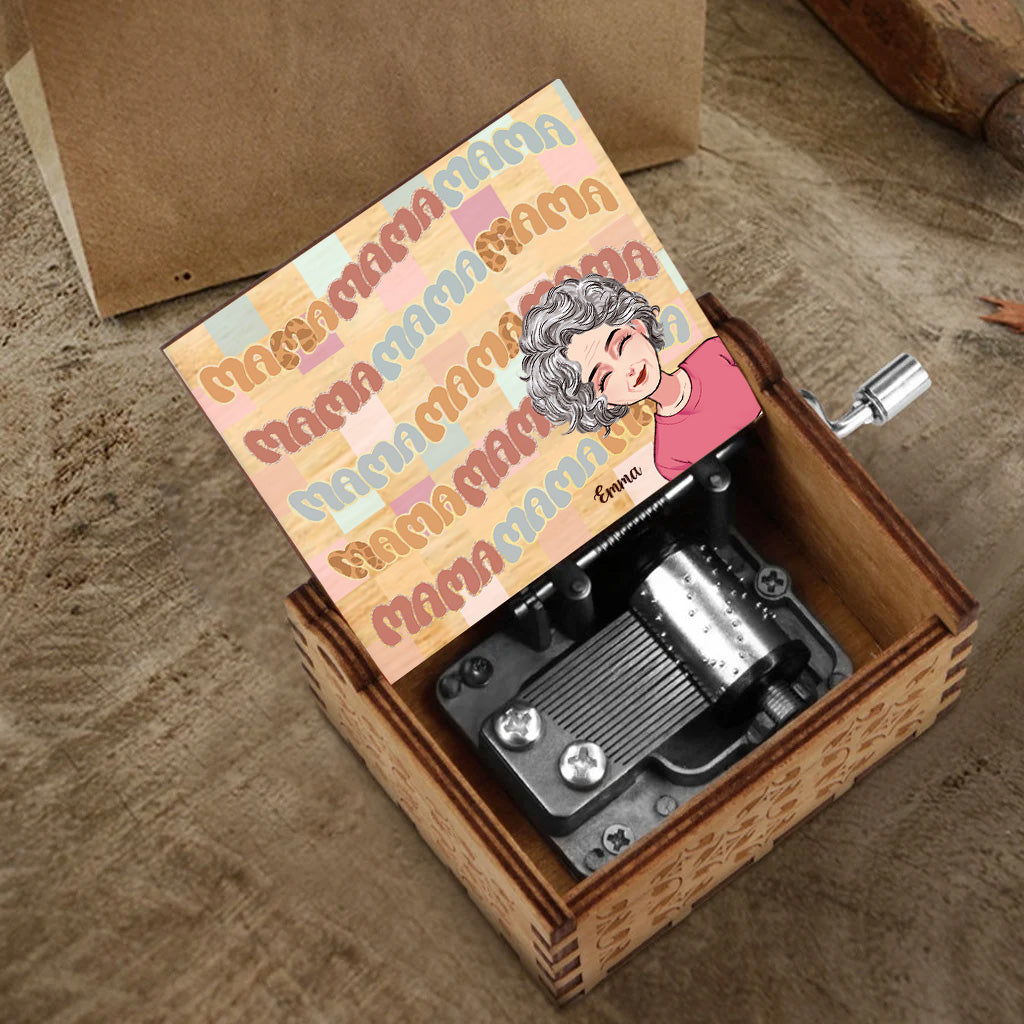 Mama Mama Mama - Personalized Mother's Day Mother Hand Crank Music Box