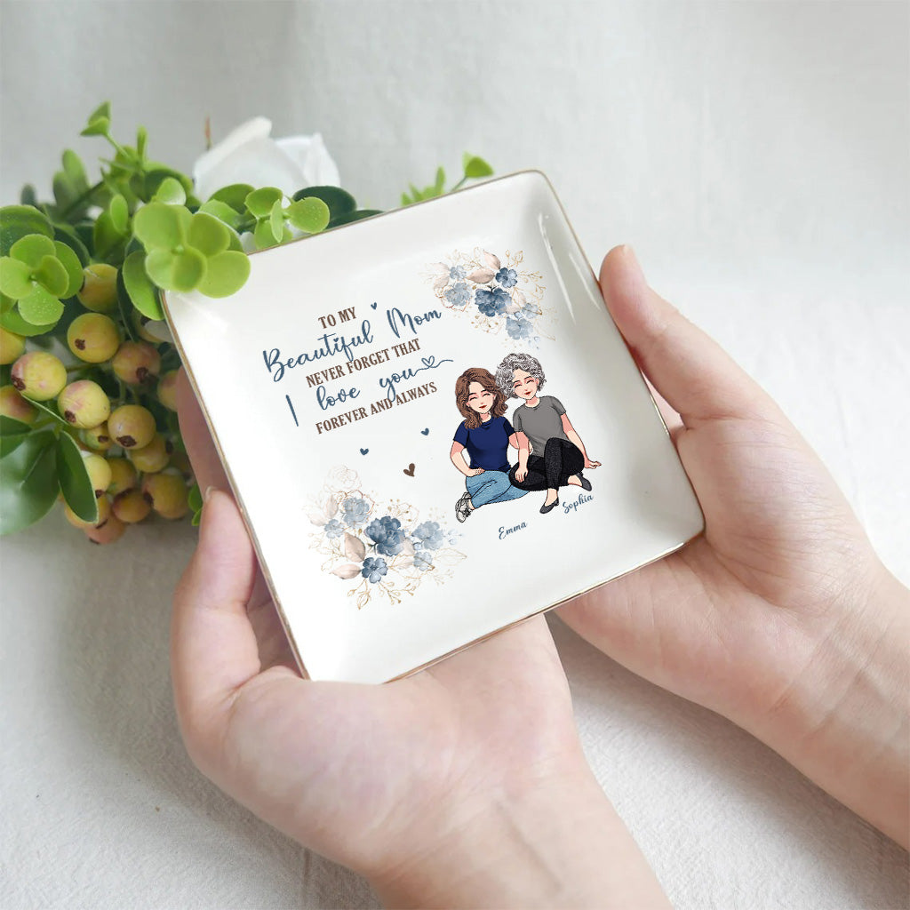 To My Beautiful Mom - Personalized Mother's Day Mother Jewelry Dish