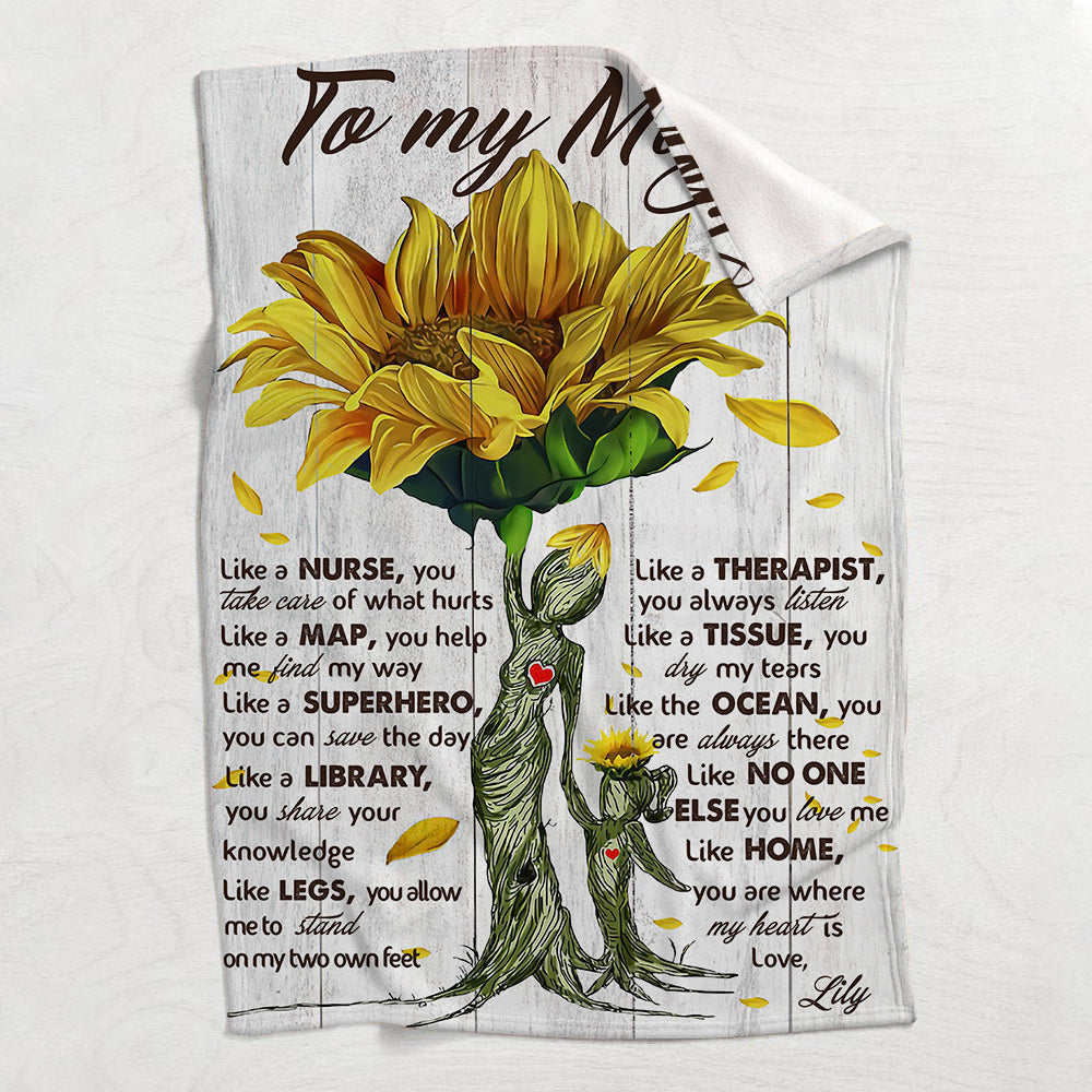To My Mom - Personalized Mother Blanket