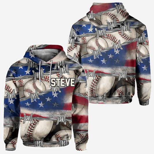 All-American Proud - Personalized Baseball All Over Shirt