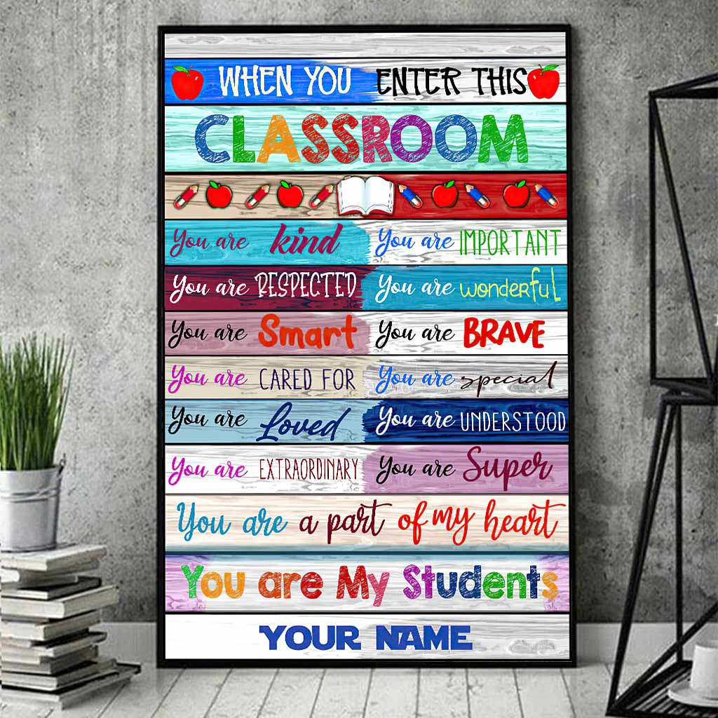 Wenn Sie dieses Klassenzimmer betreten – Personalisiertes Lehrerposter