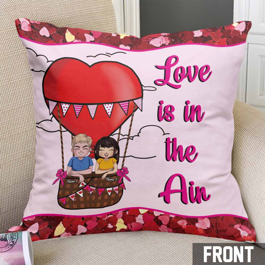 Love In The Air - Personalized Couple Throw Pillow